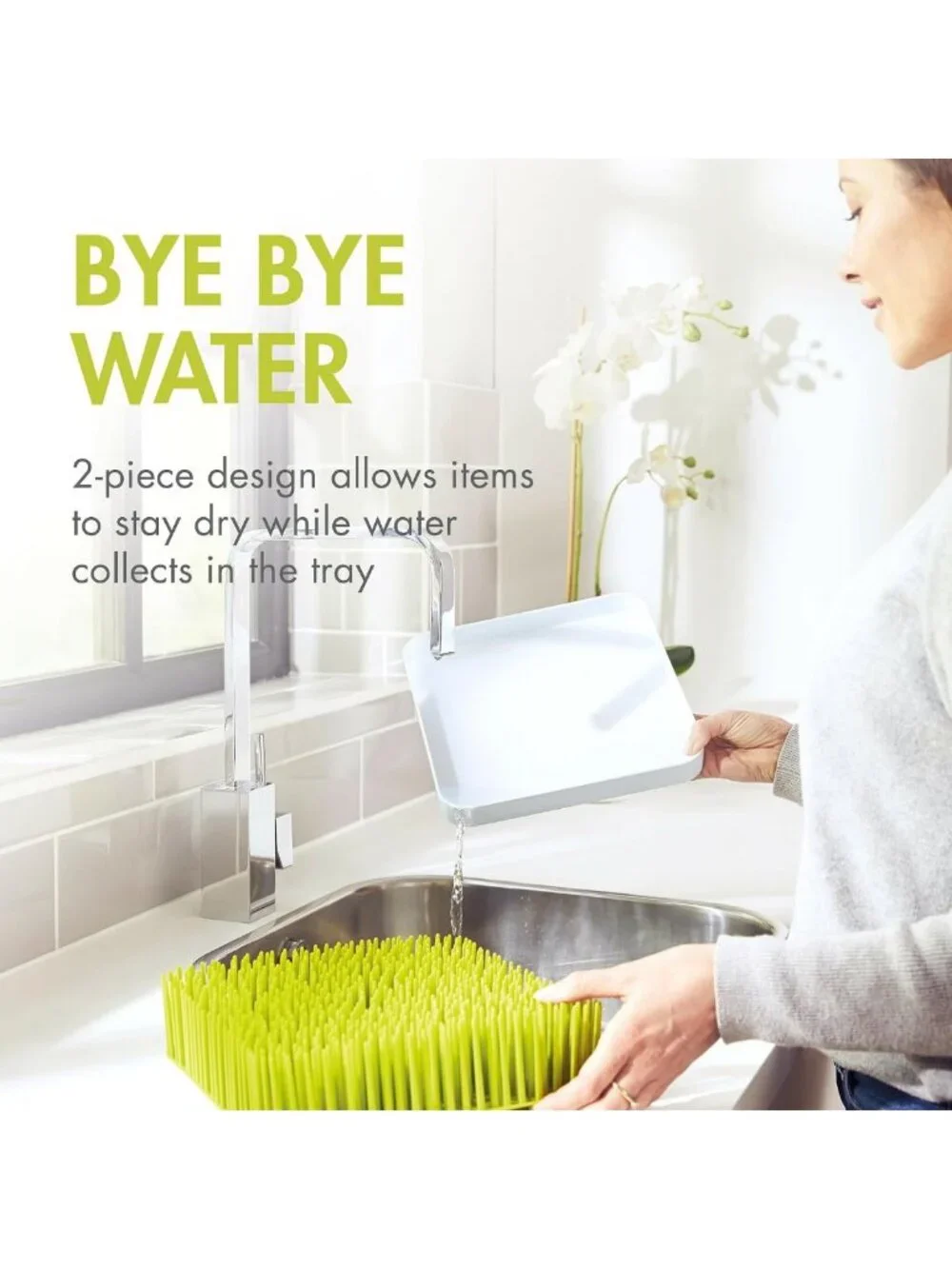 Antimicrobial Baby Bottle Drying Rack & Organizer - Green Lawn Design - Feeding